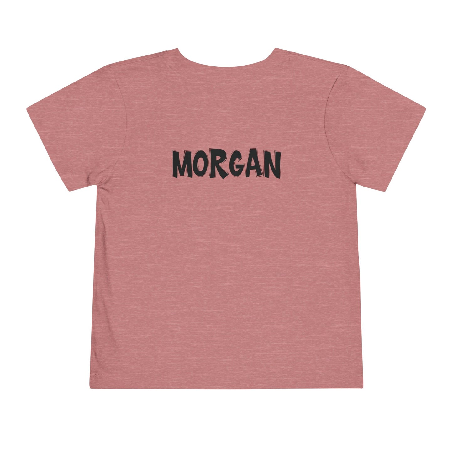 Custom School Name Toddler Bold Outlined T-Shirt
