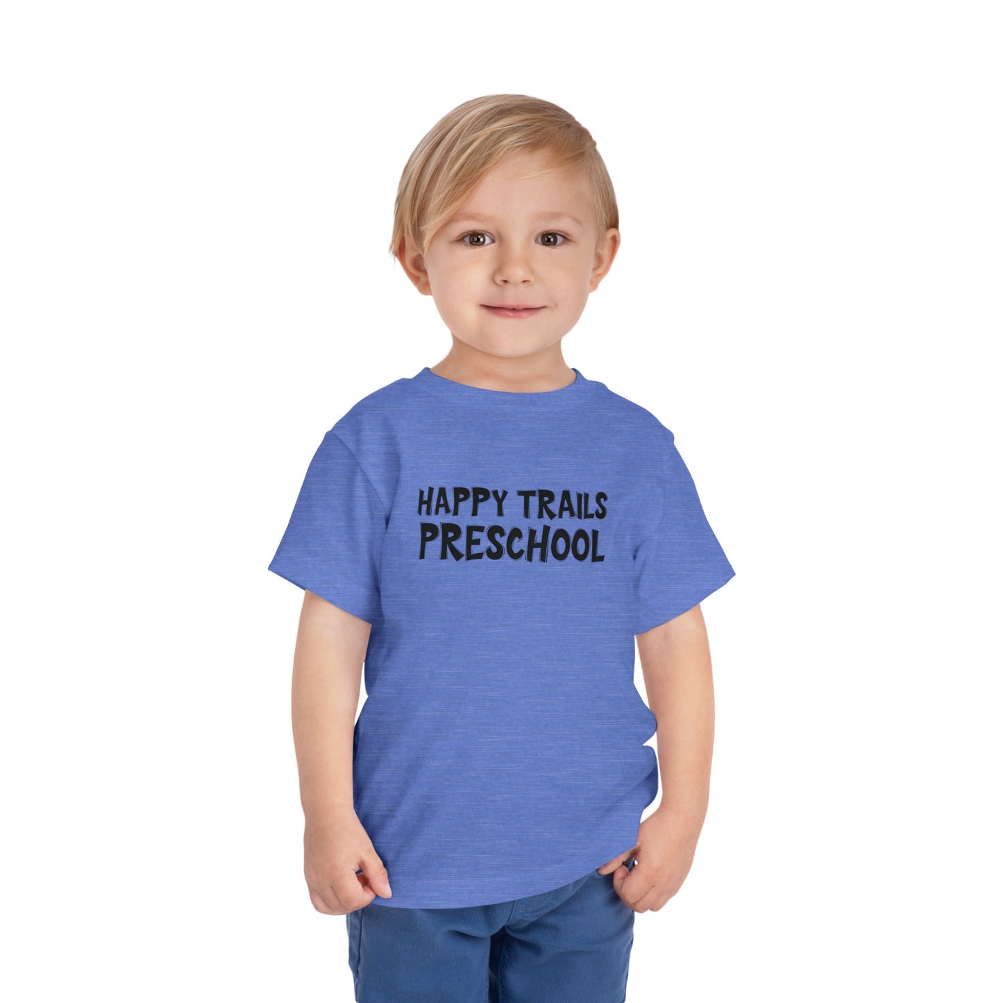 Custom School Name Toddler Bold Outlined T-Shirt
