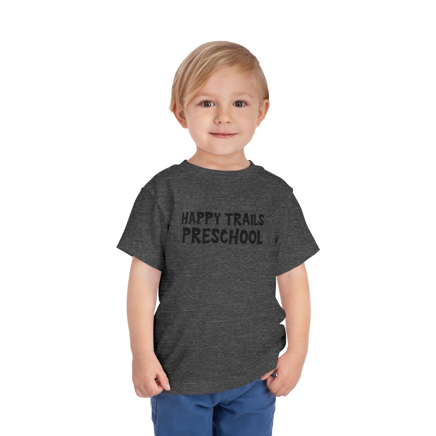 Custom School Name Toddler Bold Outlined T-Shirt