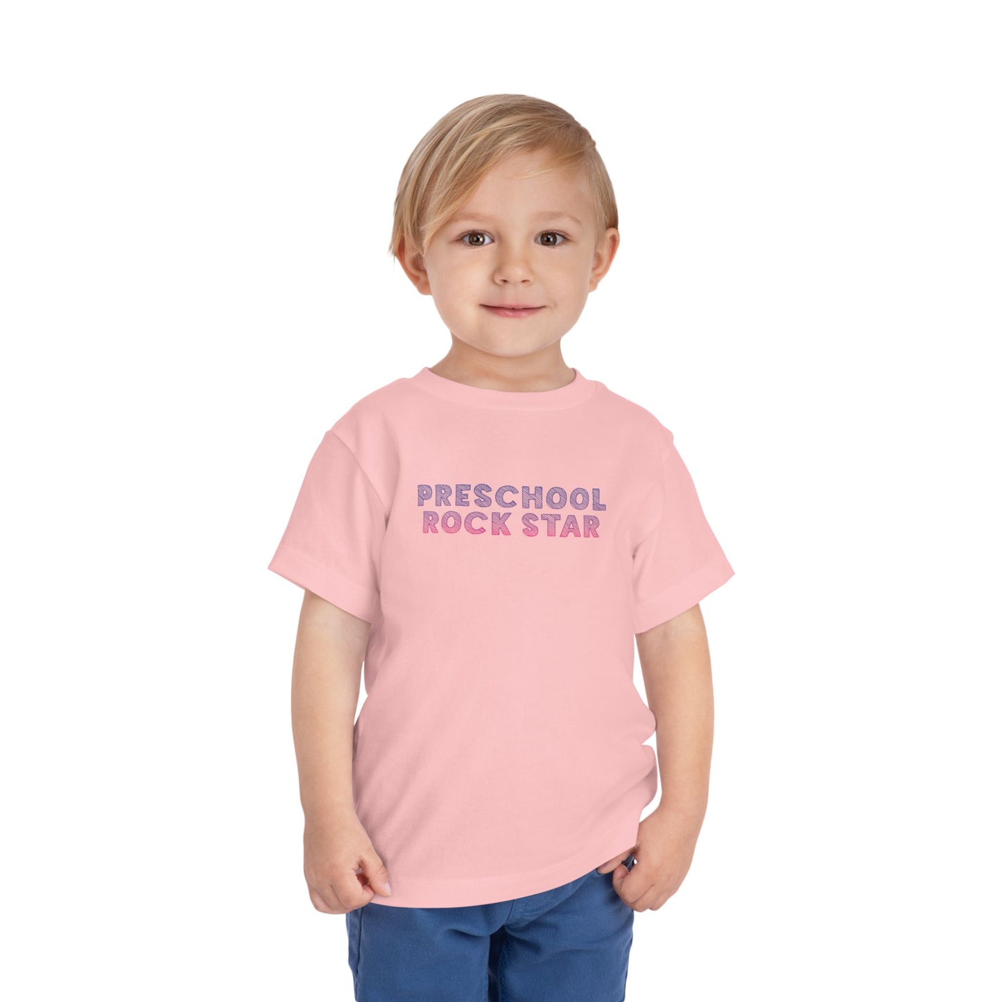 Custom Lined Preschool Rockstars Toddler T-Shirt