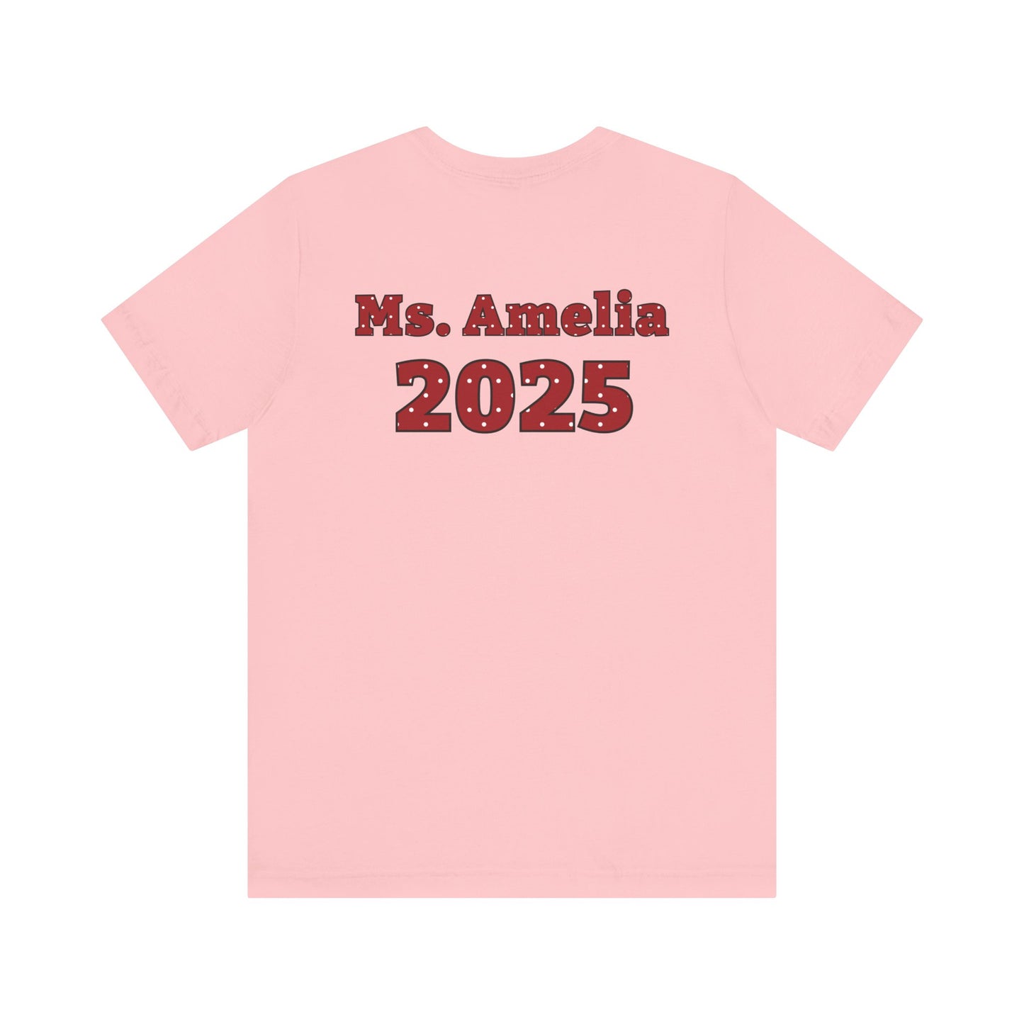 Custom Unisex Red Polka Dot Preschool Crew T-Shirt