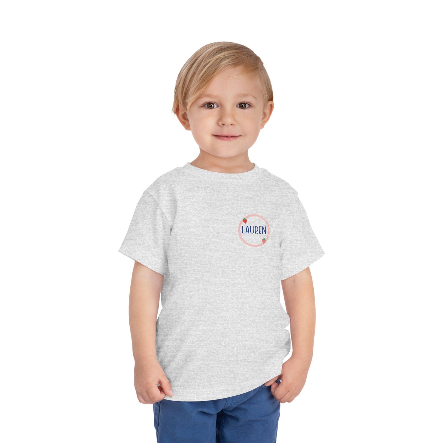 Custom Strawberry Circle Toddler T-Shirt
