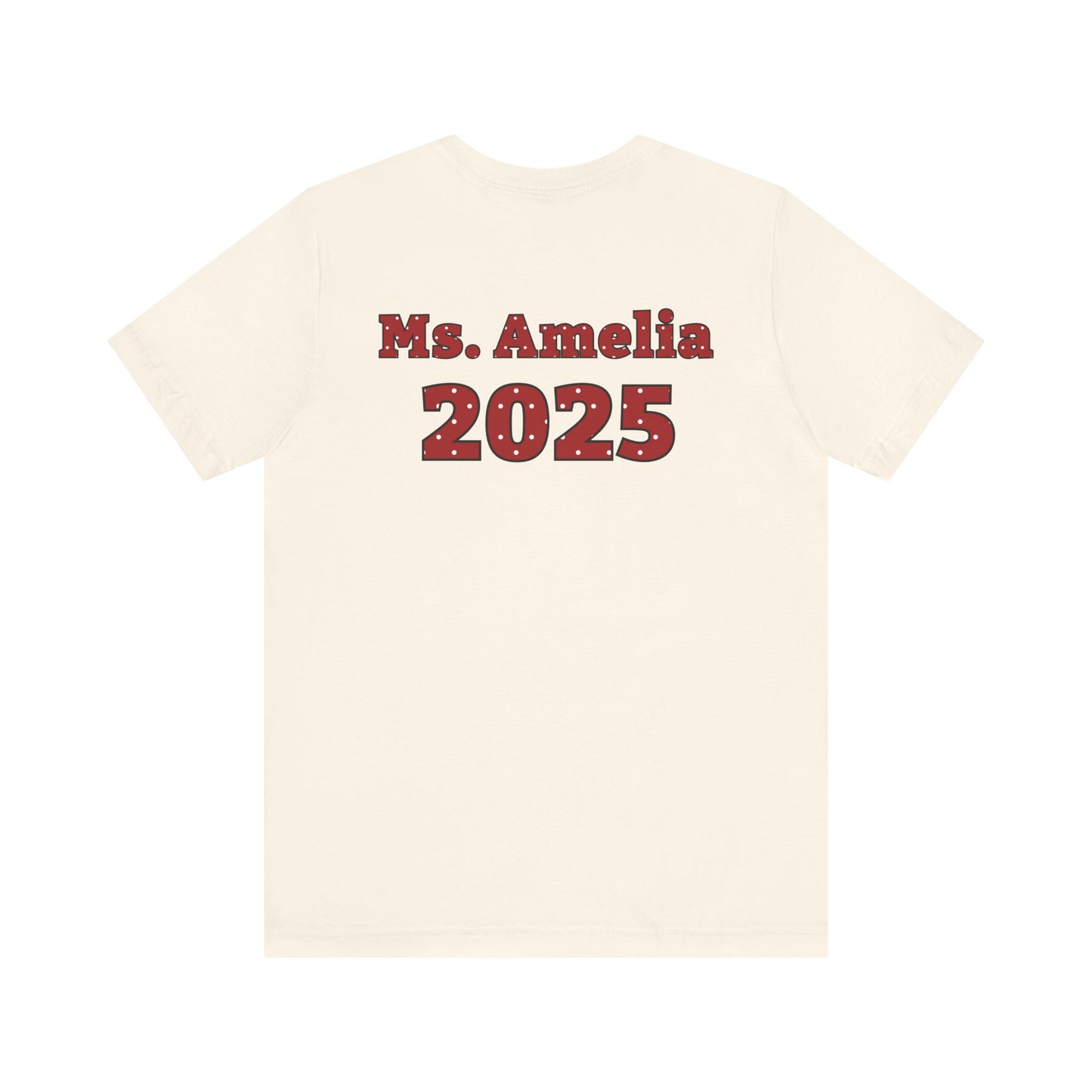 Custom Unisex Red Polka Dot Preschool Crew T-Shirt