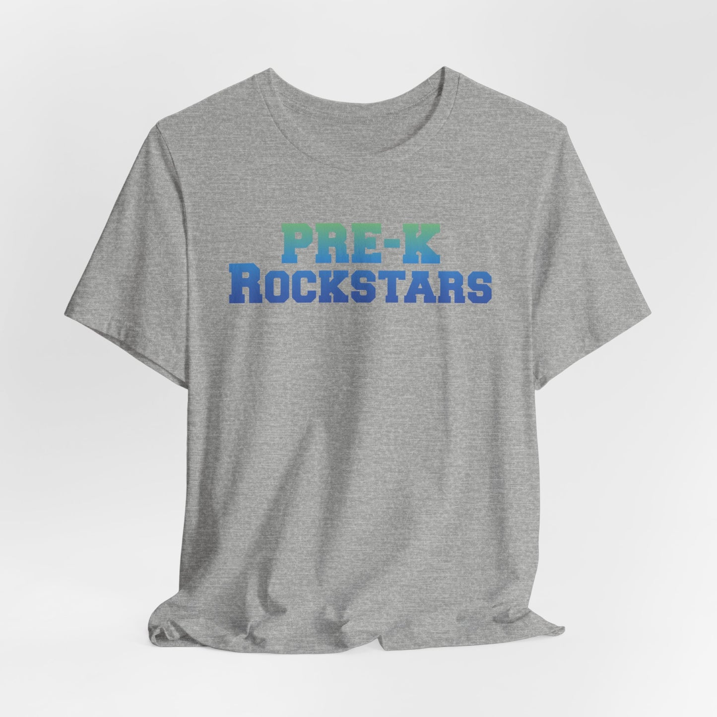 Custom Unisex Green-Blue Pre-K Rockstars T-Shirt
