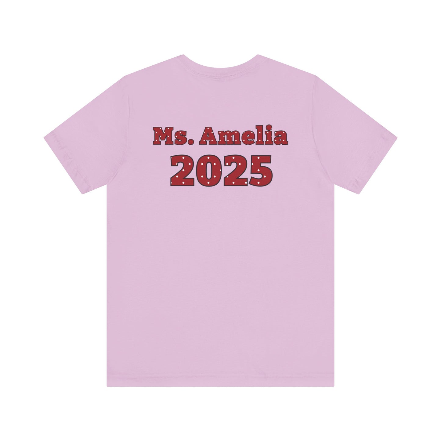 Custom Unisex Red Polka Dot Preschool Crew T-Shirt