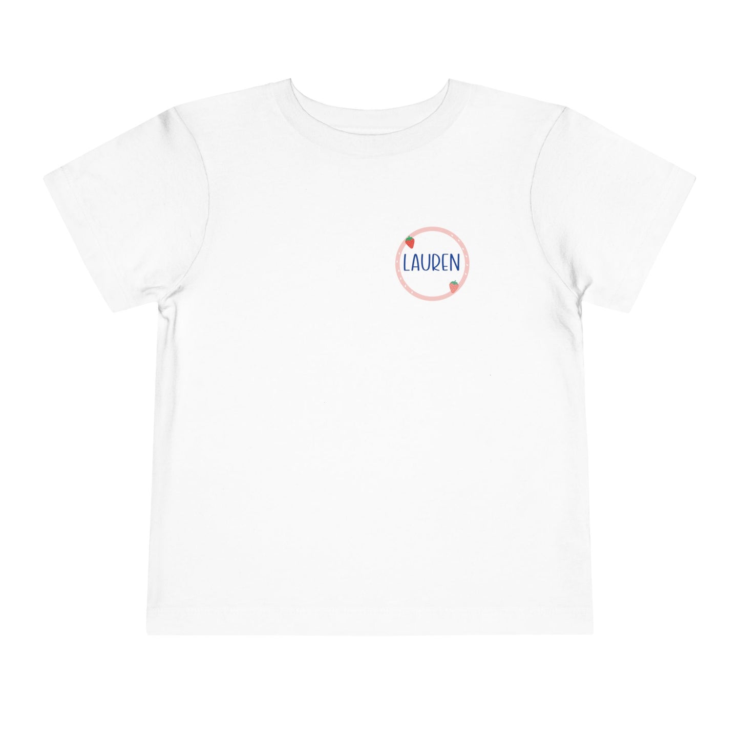 Custom Strawberry Circle Toddler T-Shirt
