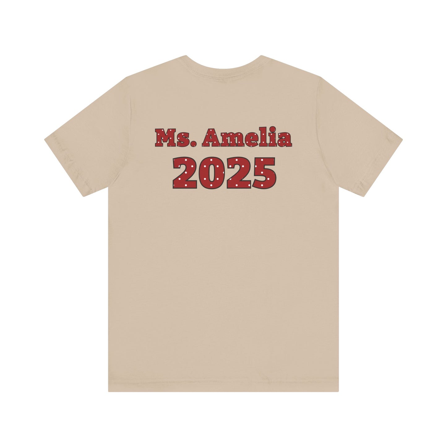 Custom Unisex Red Polka Dot Preschool Crew T-Shirt