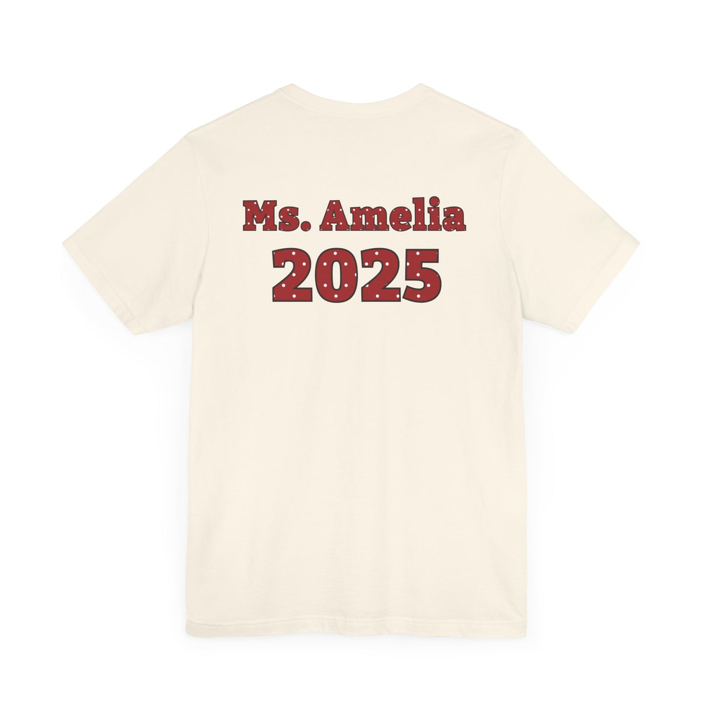 Custom Unisex Red Polka Dot Preschool Crew T-Shirt
