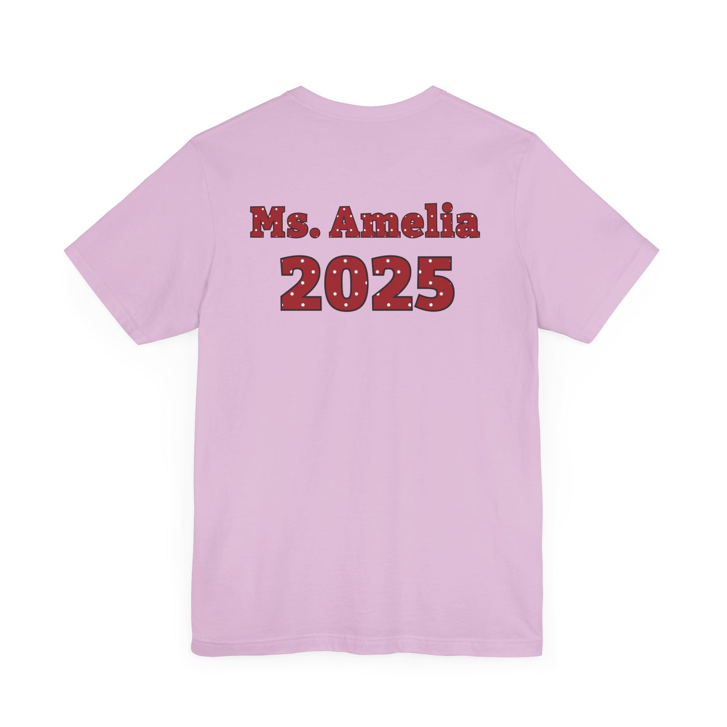 Custom Unisex Red Polka Dot Preschool Crew T-Shirt