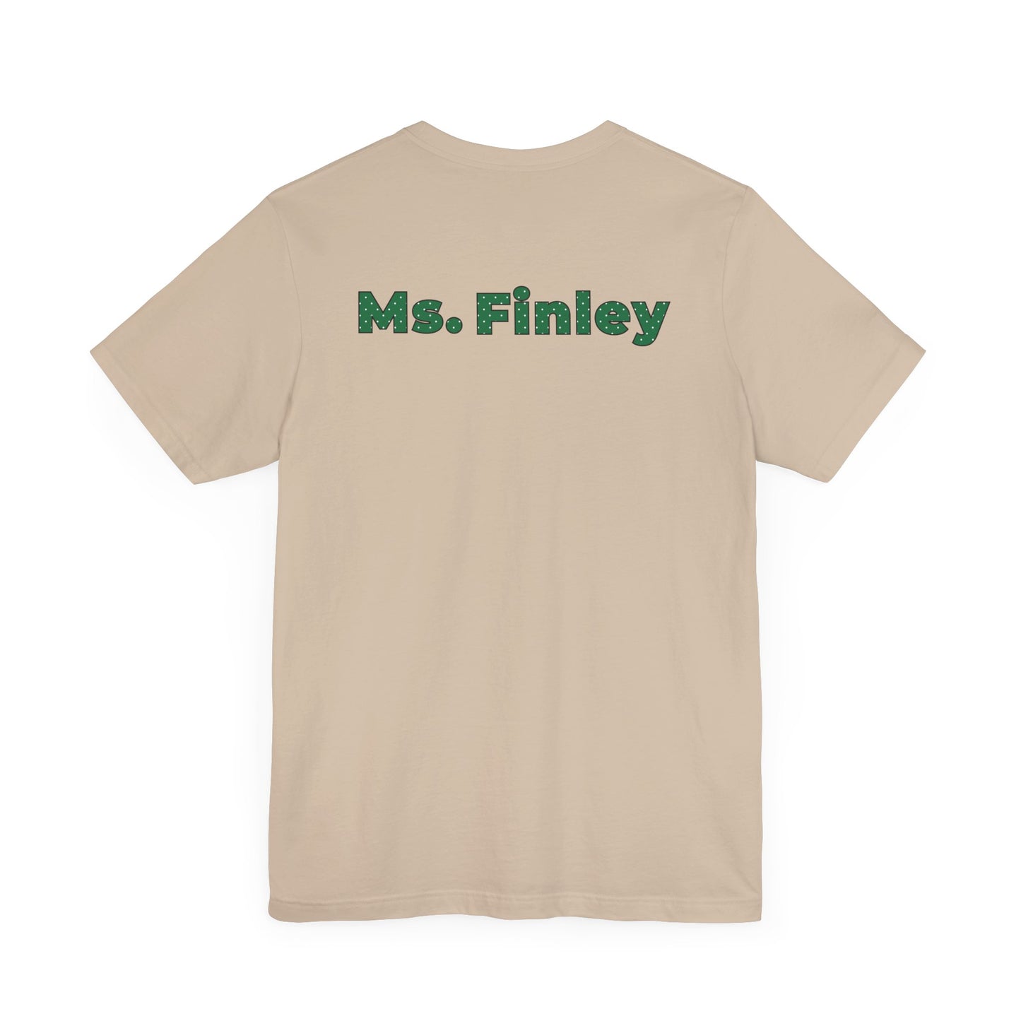 Custom Unisex Green Polka Dot Preschool Crew T-Shirt