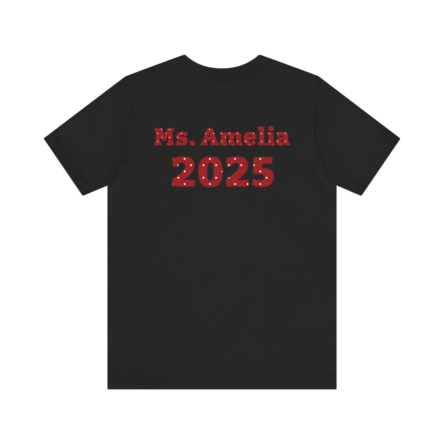 Custom Unisex Red Polka Dot Preschool Crew T-Shirt