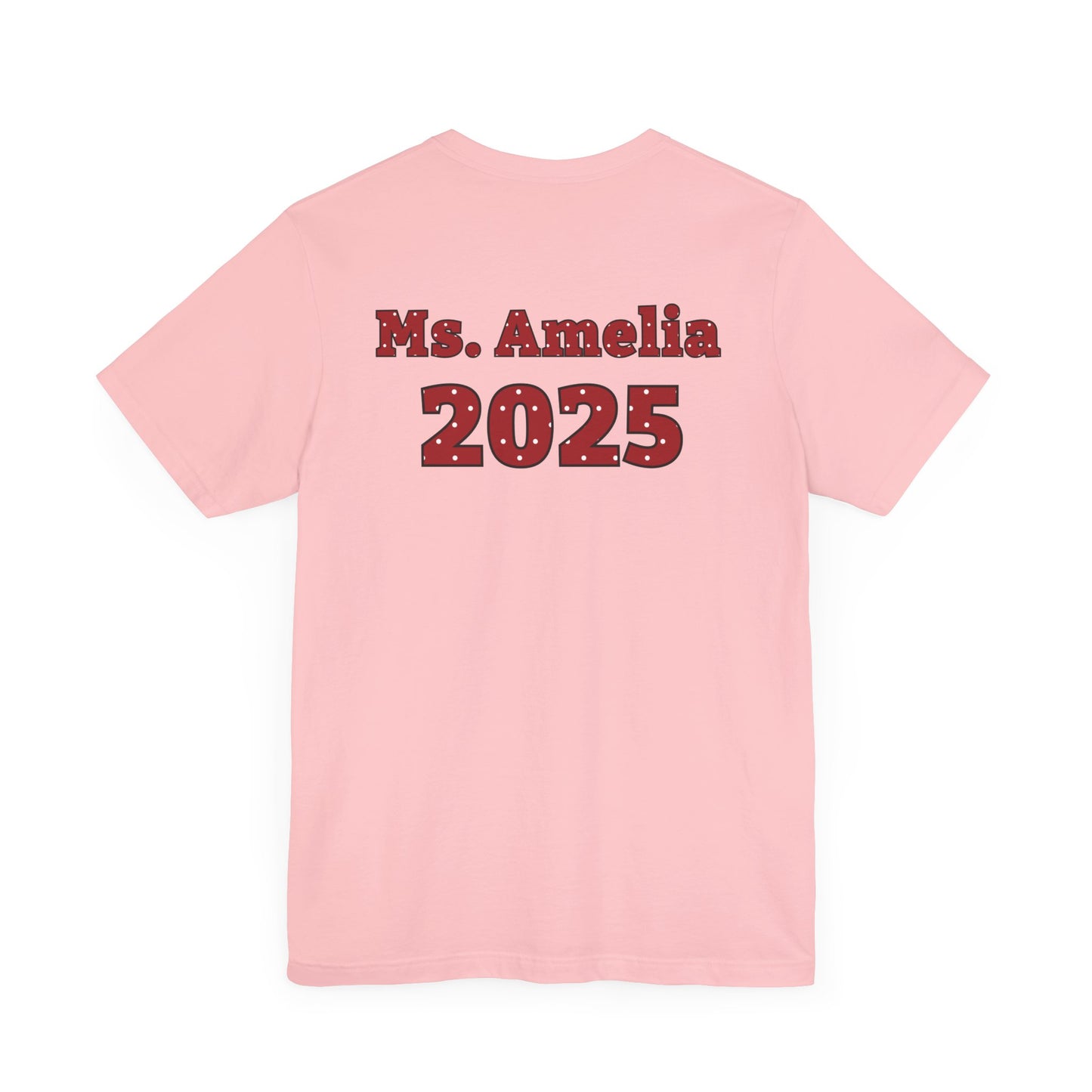 Custom Unisex Red Polka Dot Preschool Crew T-Shirt