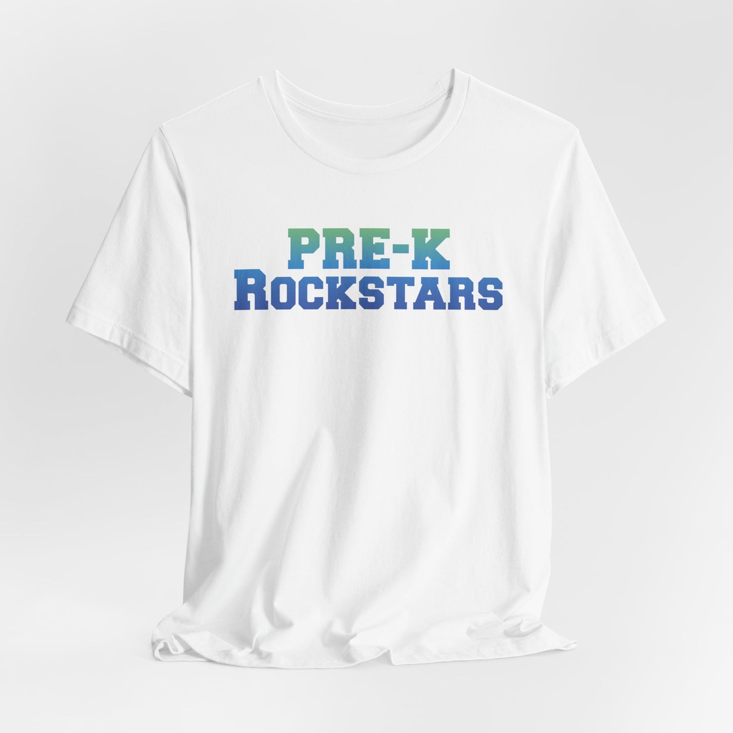 Custom Unisex Green-Blue Pre-K Rockstars T-Shirt