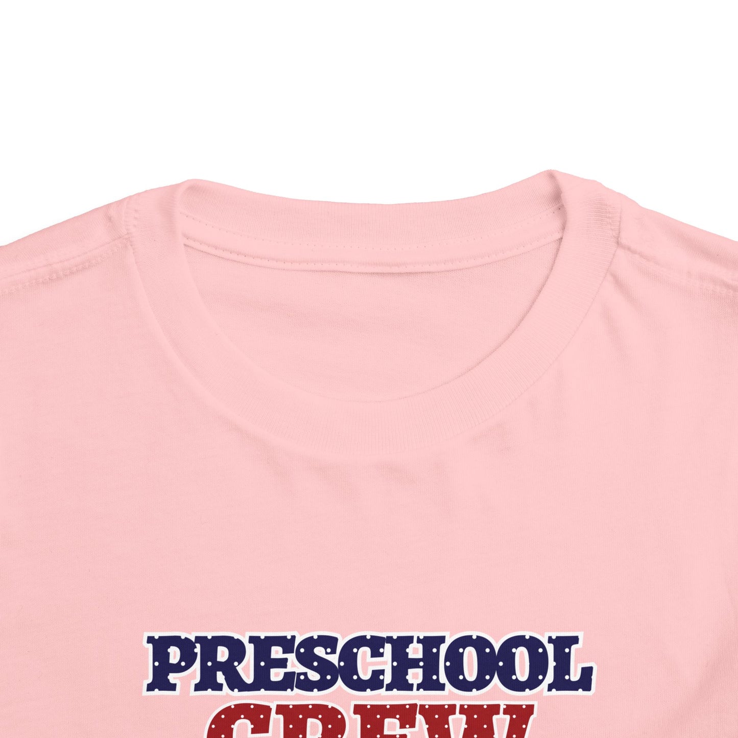 Custom Polka Dot Preschool Crew Toddler T-Shirt