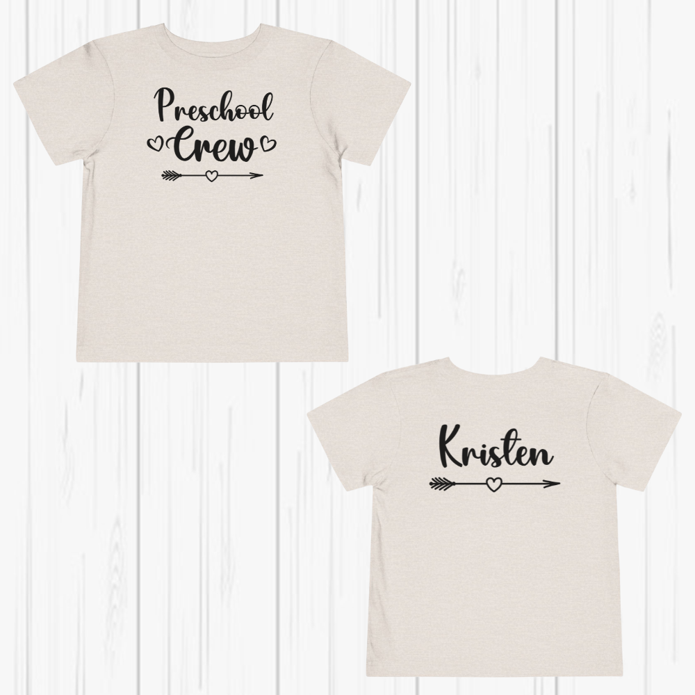 Custom Preschool Crew Toddler T-Shirt