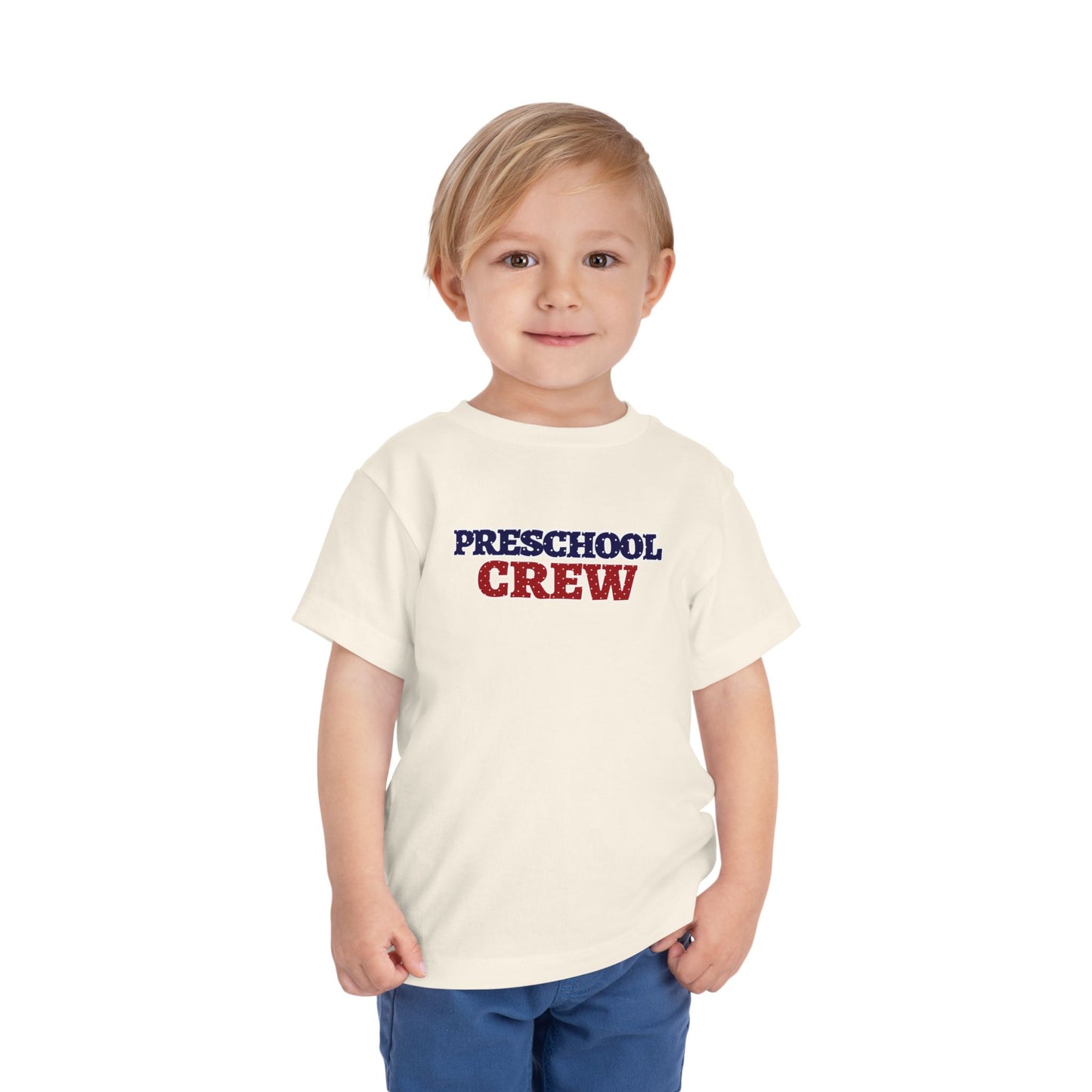 Custom Polka Dot Preschool Crew Toddler T-Shirt