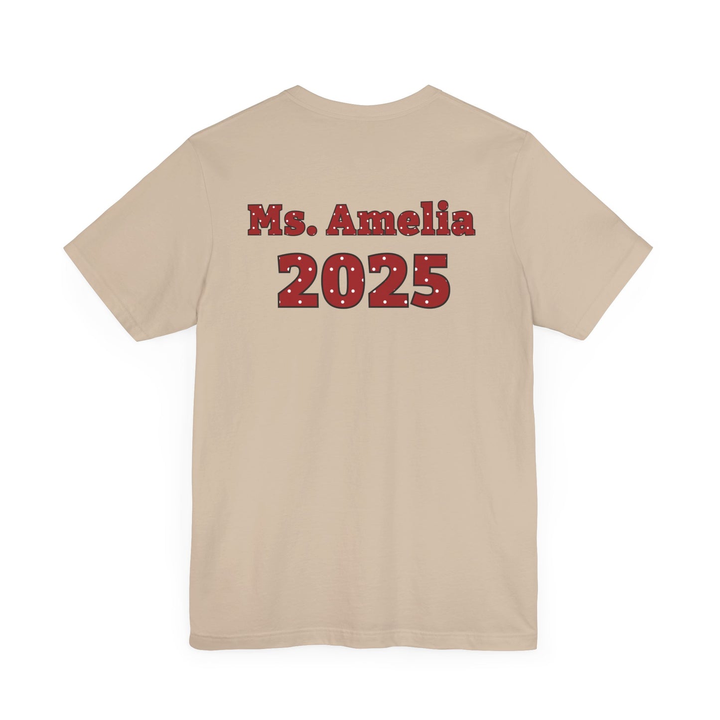 Custom Unisex Red Polka Dot Preschool Crew T-Shirt