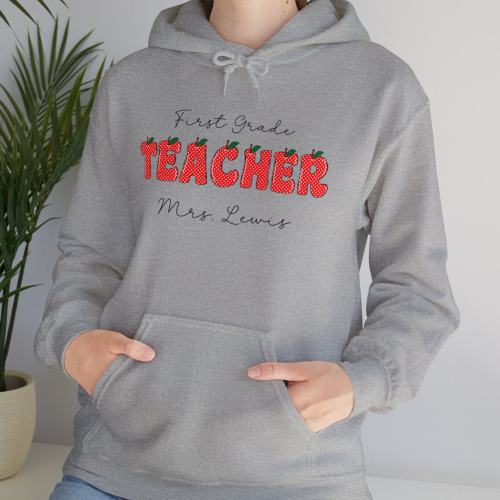 Custom Unisex Heavy Blend Polka Dot First Grade Hoodie