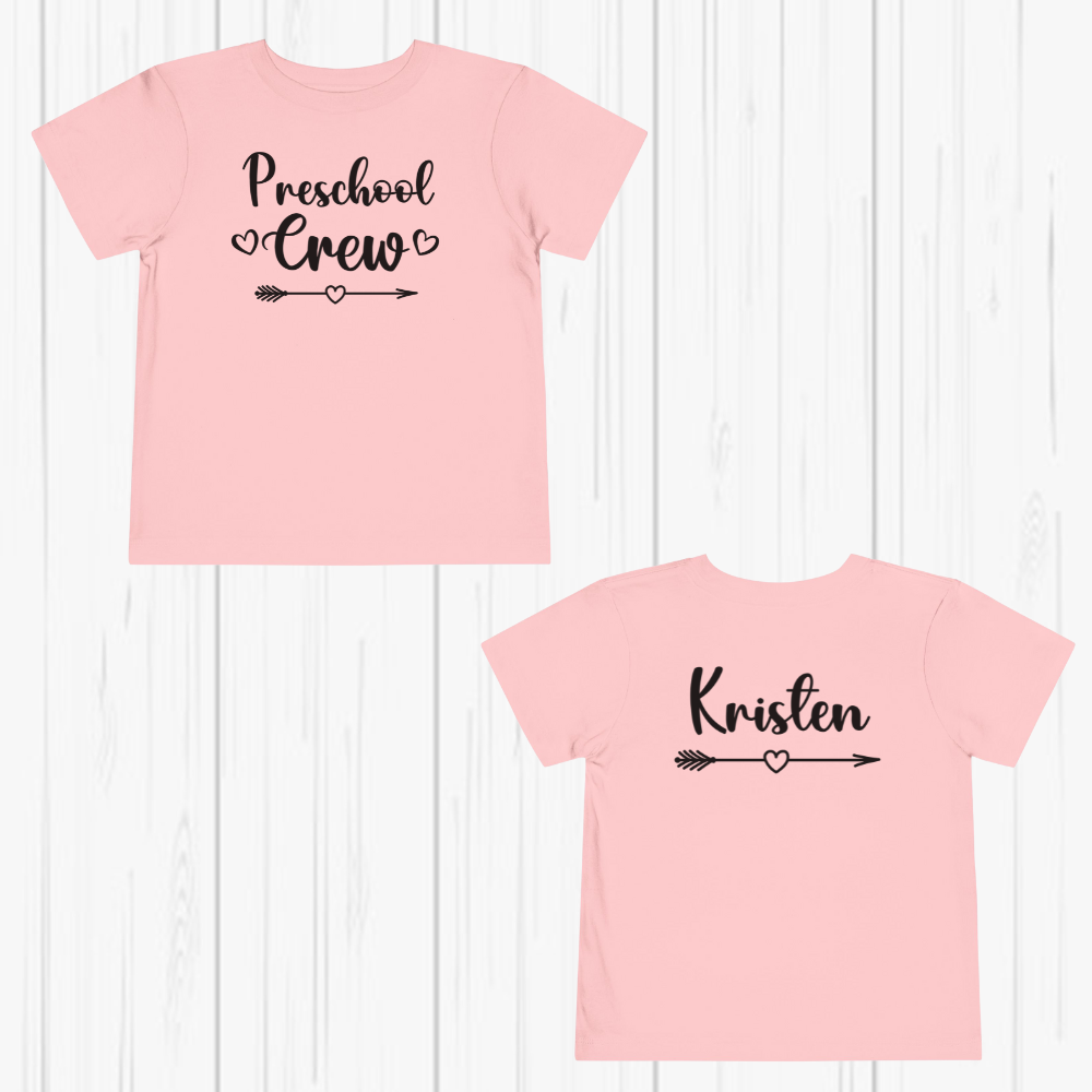 Custom Preschool Crew Toddler T-Shirt