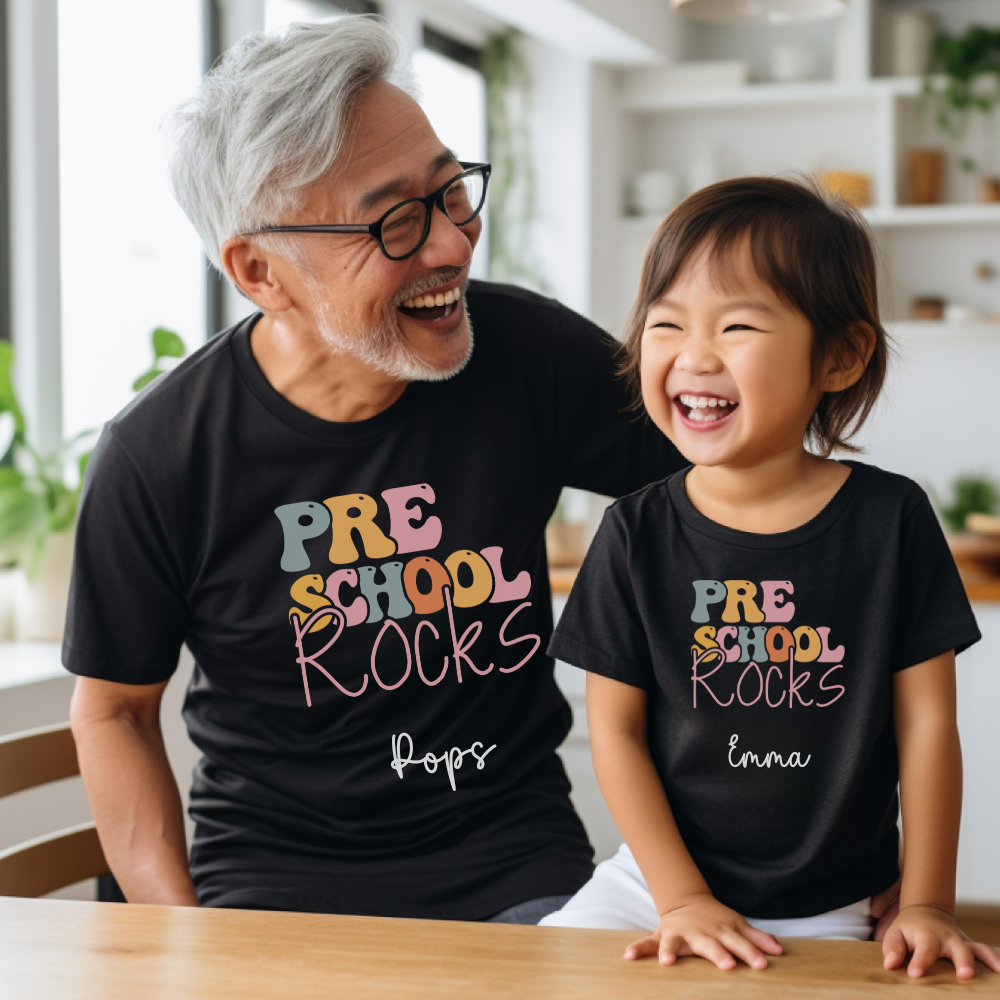 Custom Unisex Adult PreSchool Rocks T-Shirt