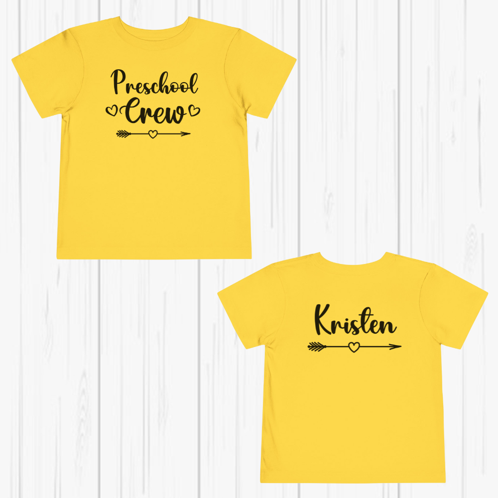 Custom Preschool Crew Toddler T-Shirt