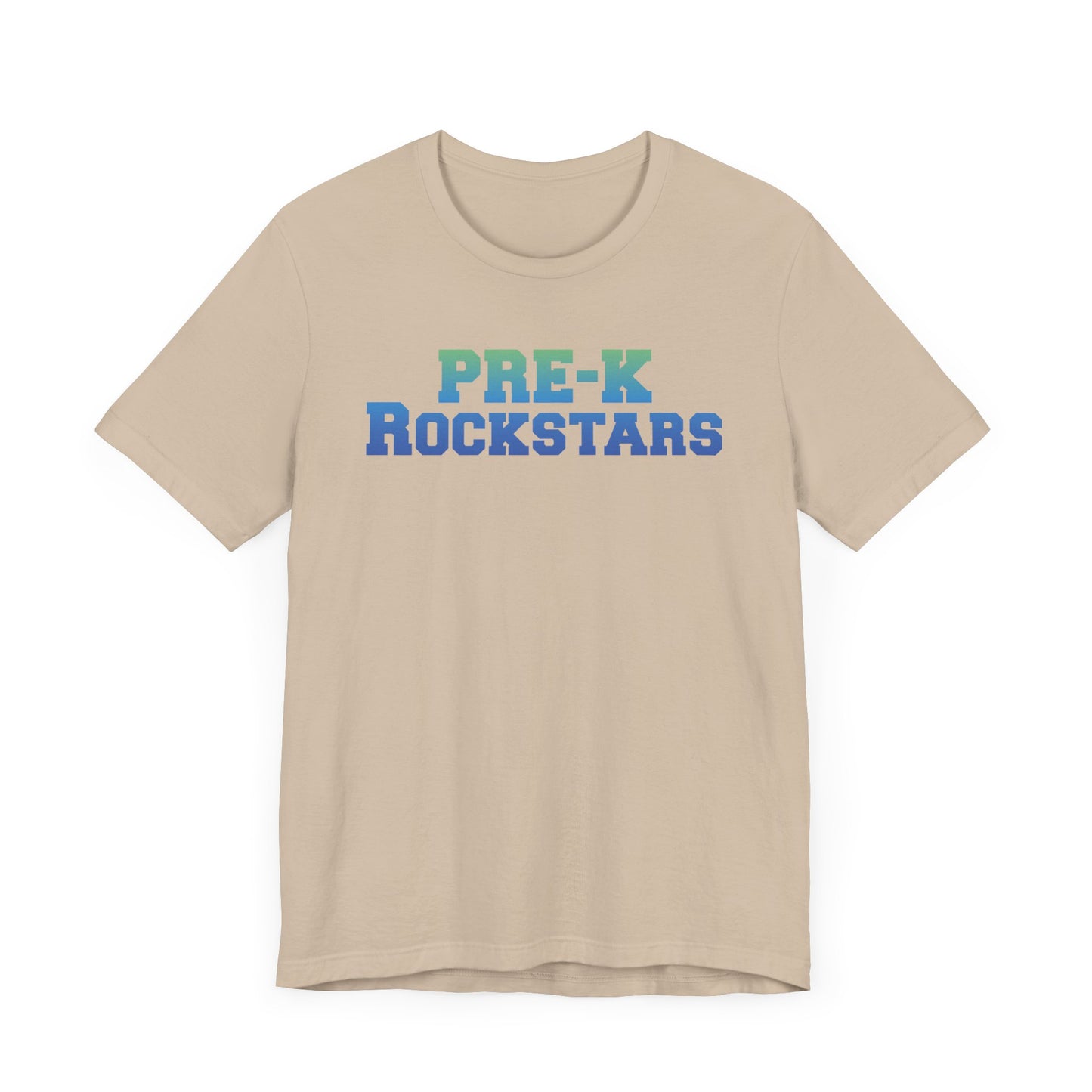 Custom Unisex Green-Blue Pre-K Rockstars T-Shirt