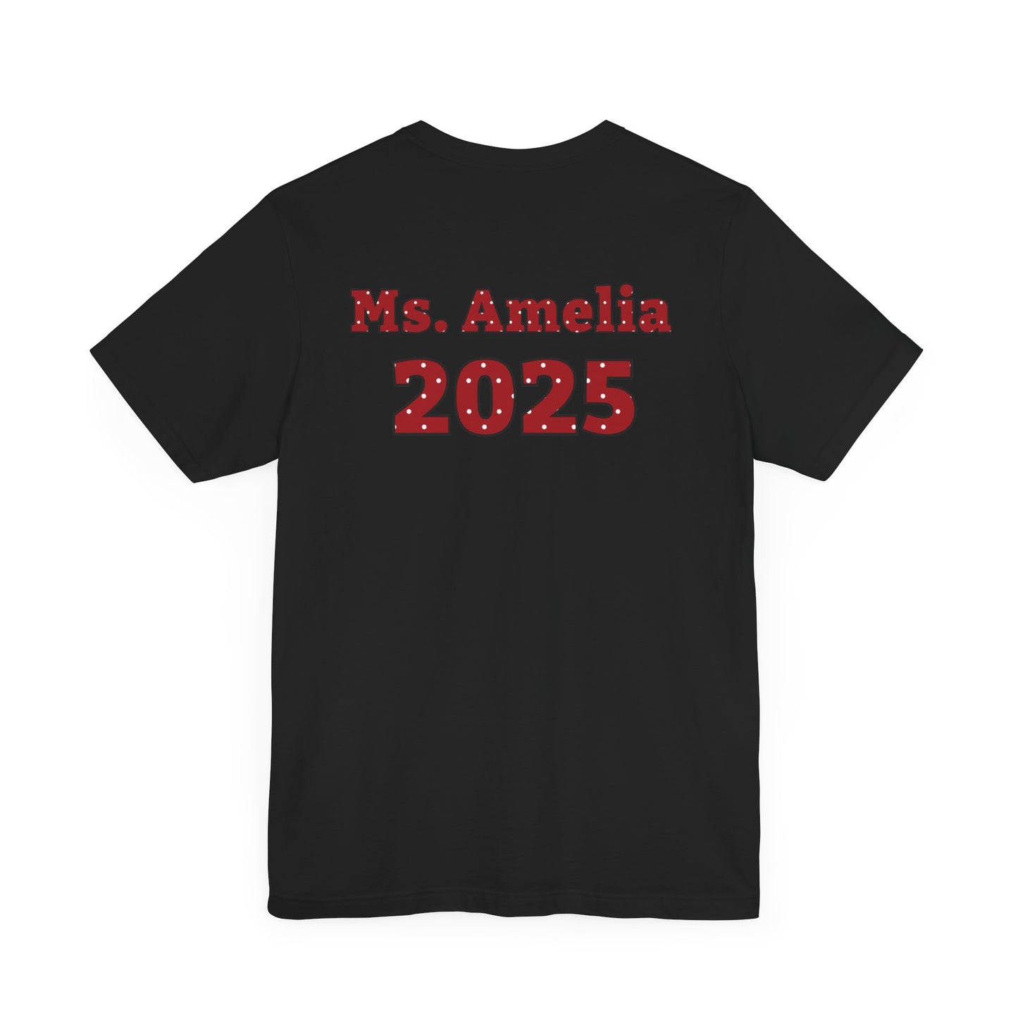 Custom Unisex Red Polka Dot Preschool Crew T-Shirt