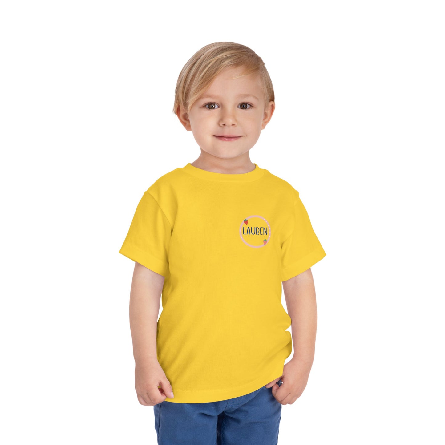 Custom Strawberry Circle Toddler T-Shirt