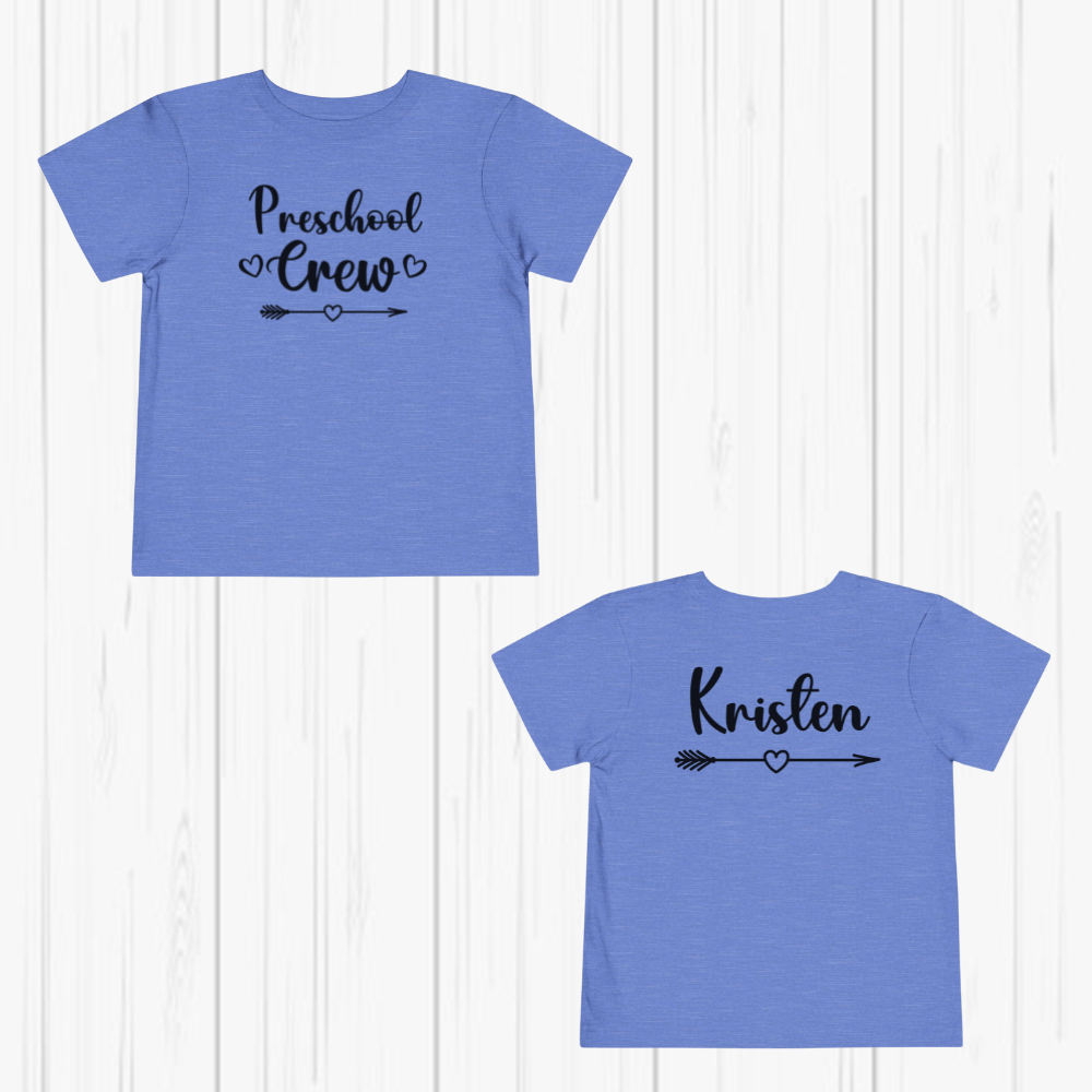 Custom Preschool Crew Toddler T-Shirt