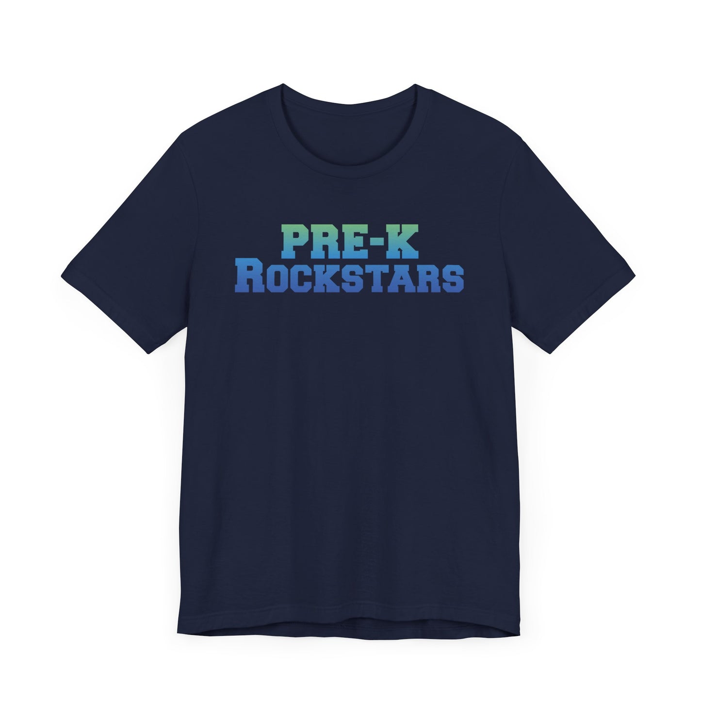 Custom Unisex Green-Blue Pre-K Rockstars T-Shirt