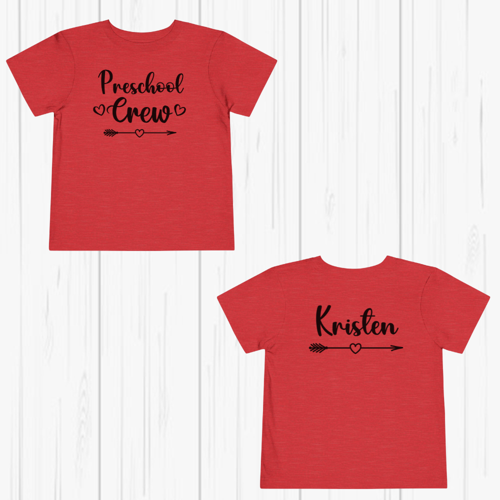 Custom Preschool Crew Toddler T-Shirt