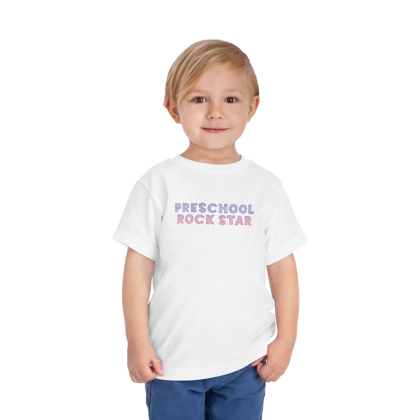 Custom Lined Preschool Rockstars Toddler T-Shirt