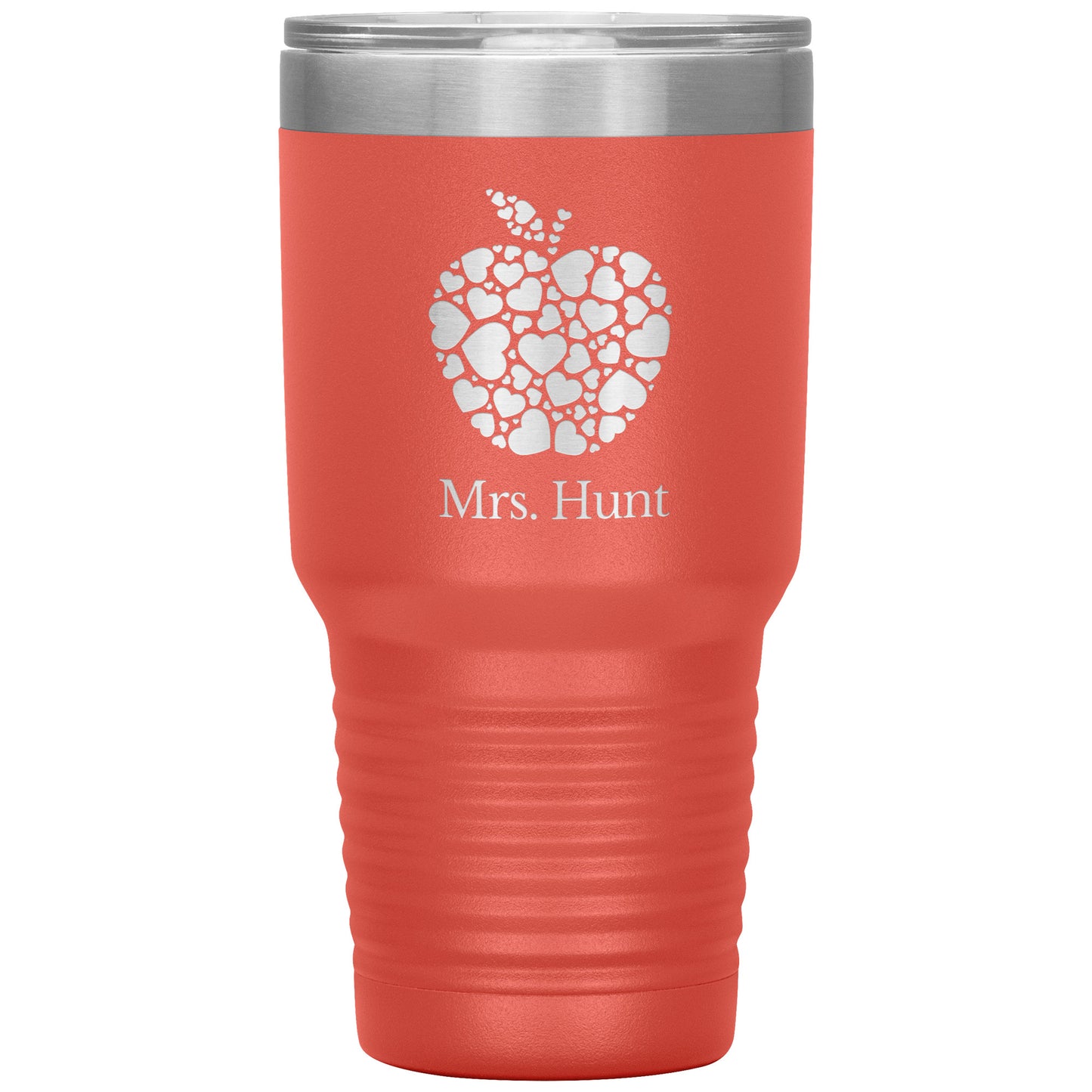 Custom Apple Heart 30oz Travel Tumbler