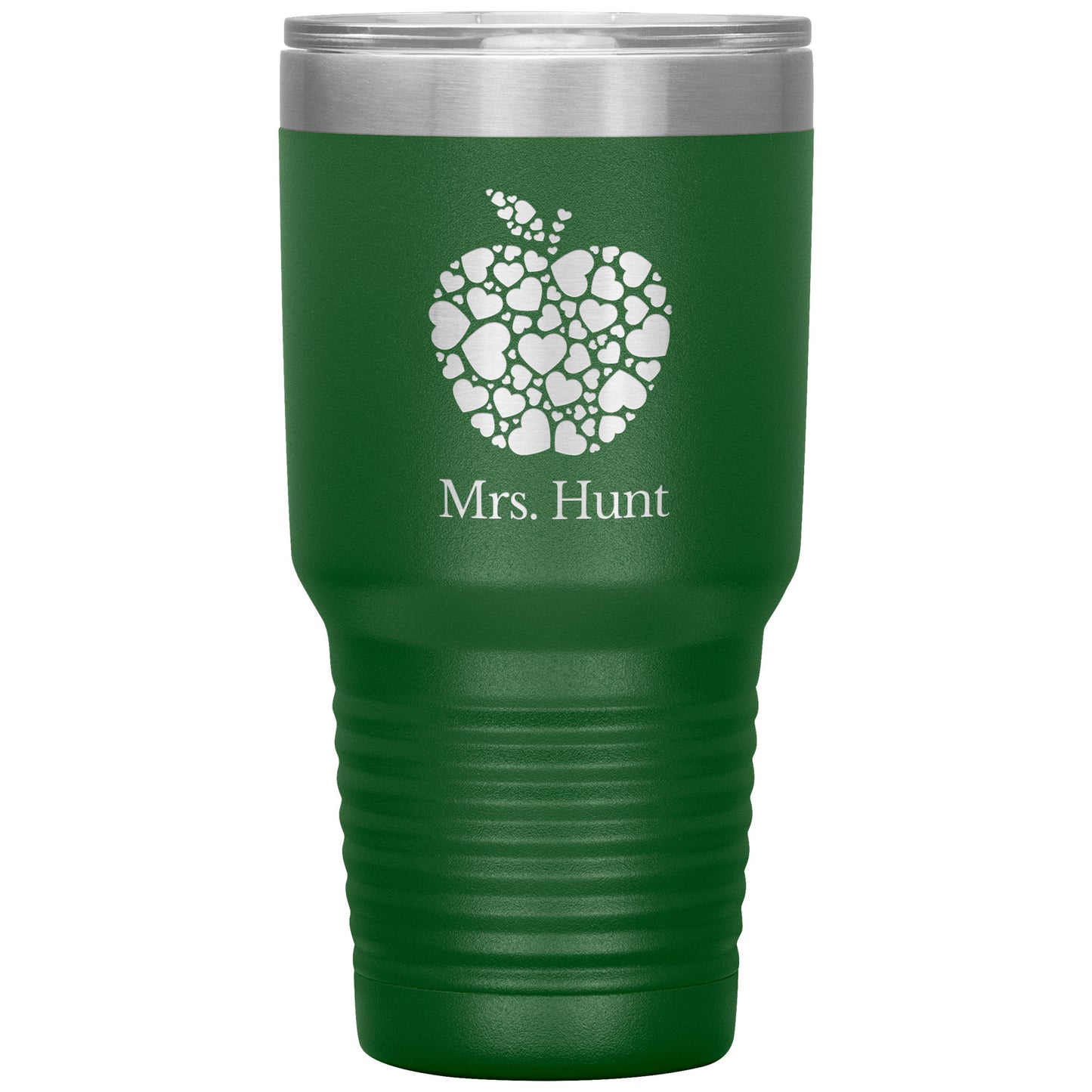Custom Apple Heart 30oz Travel Tumbler