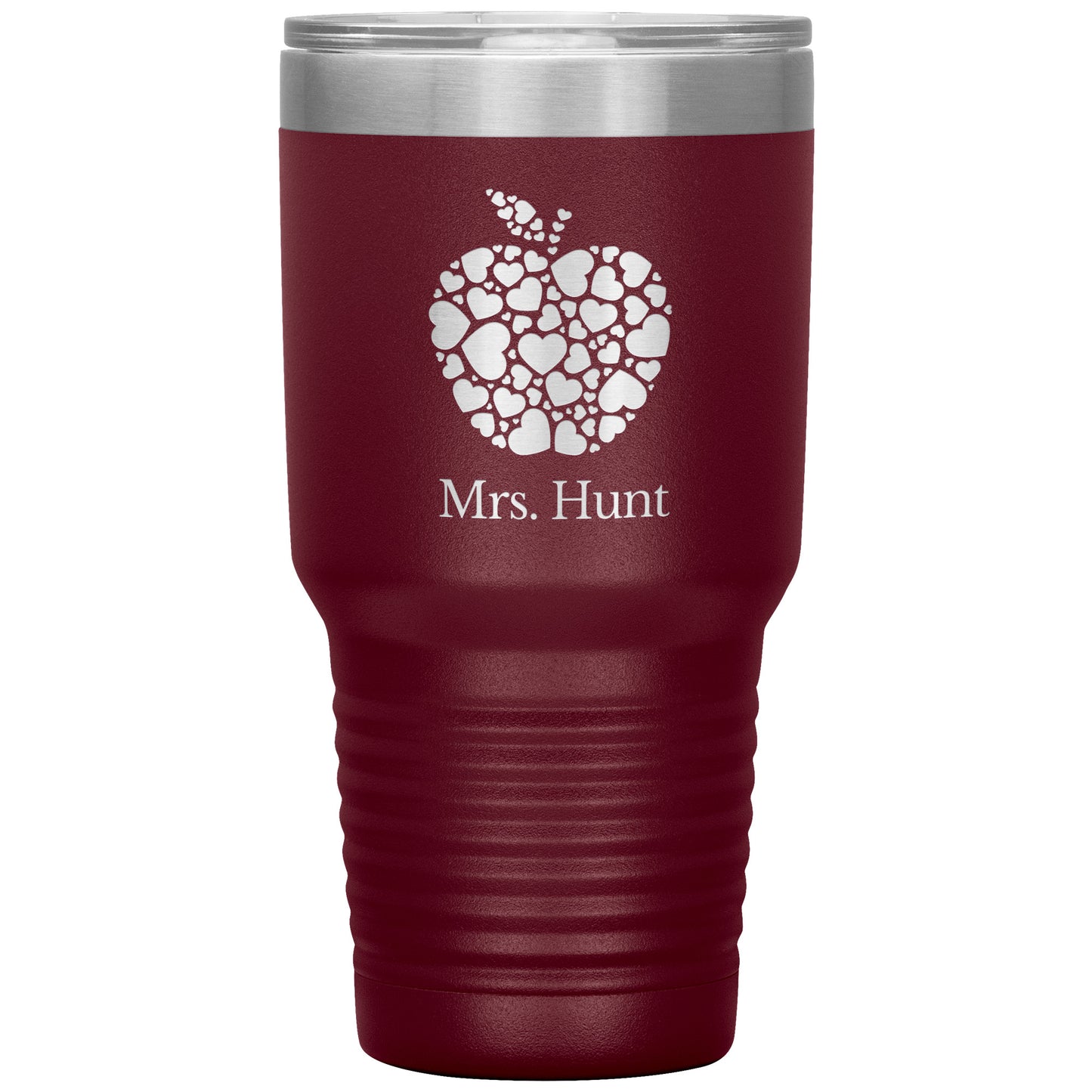 Custom Apple Heart 30oz Travel Tumbler