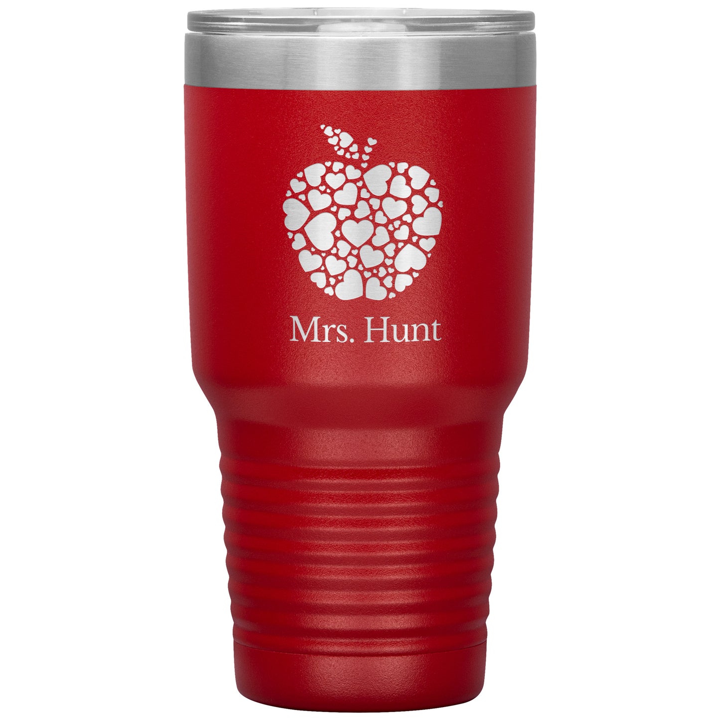 Custom Apple Heart 30oz Travel Tumbler