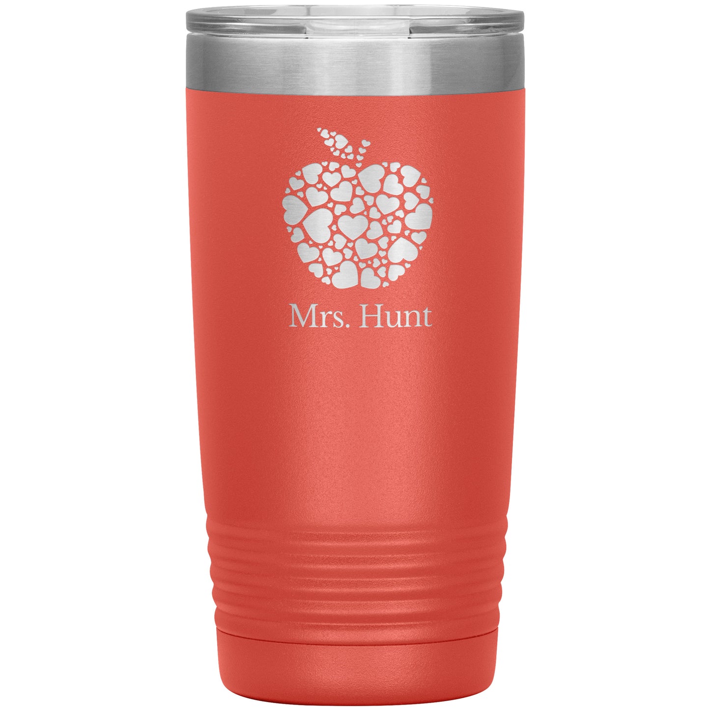 Custom Apple Heart Travel Tumbler