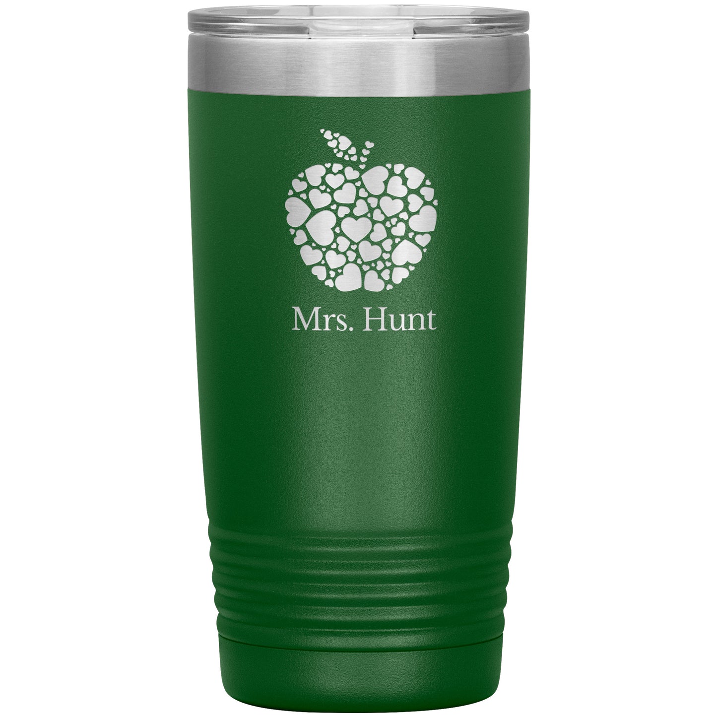 Custom Apple Heart Travel Tumbler