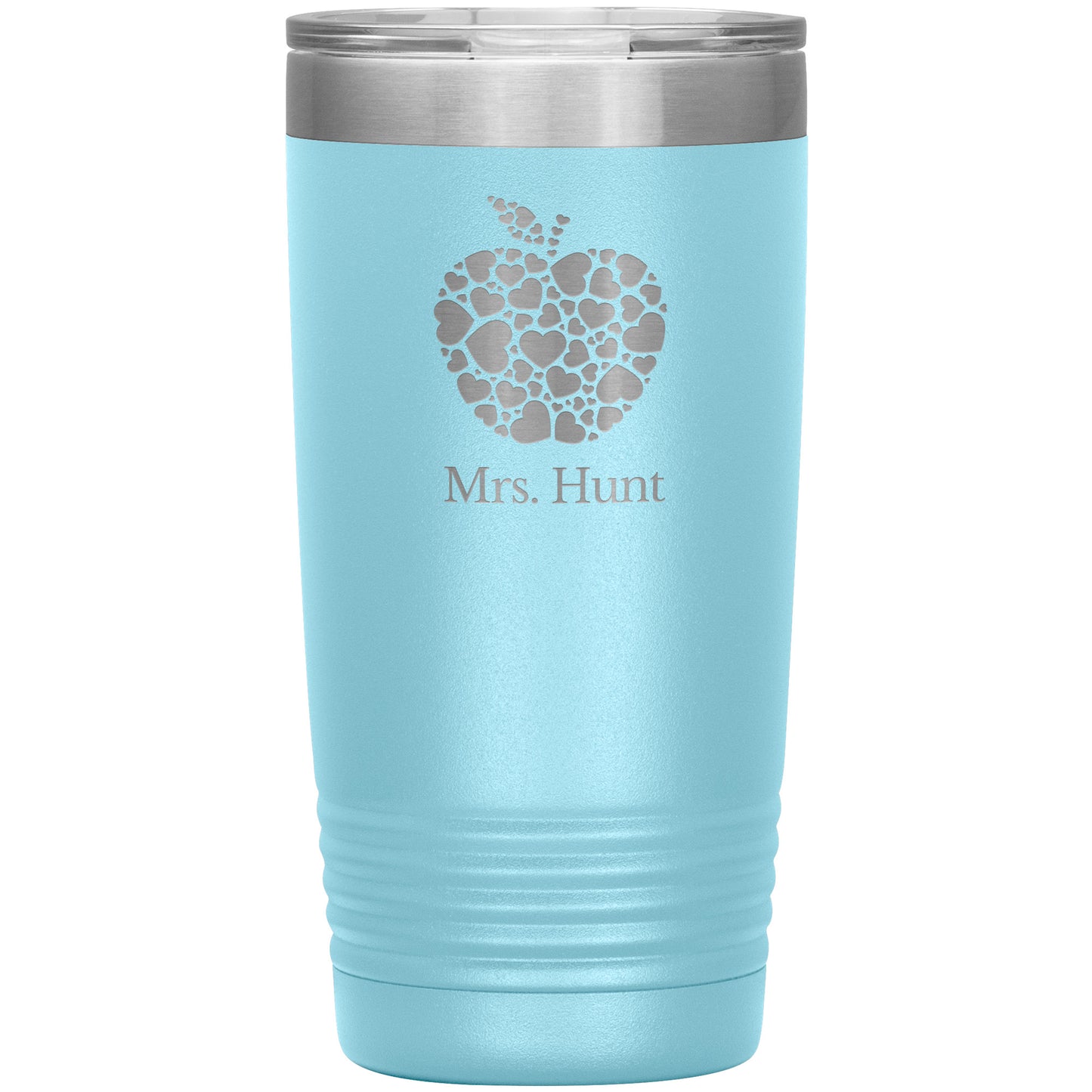 Custom Apple Heart Travel Tumbler