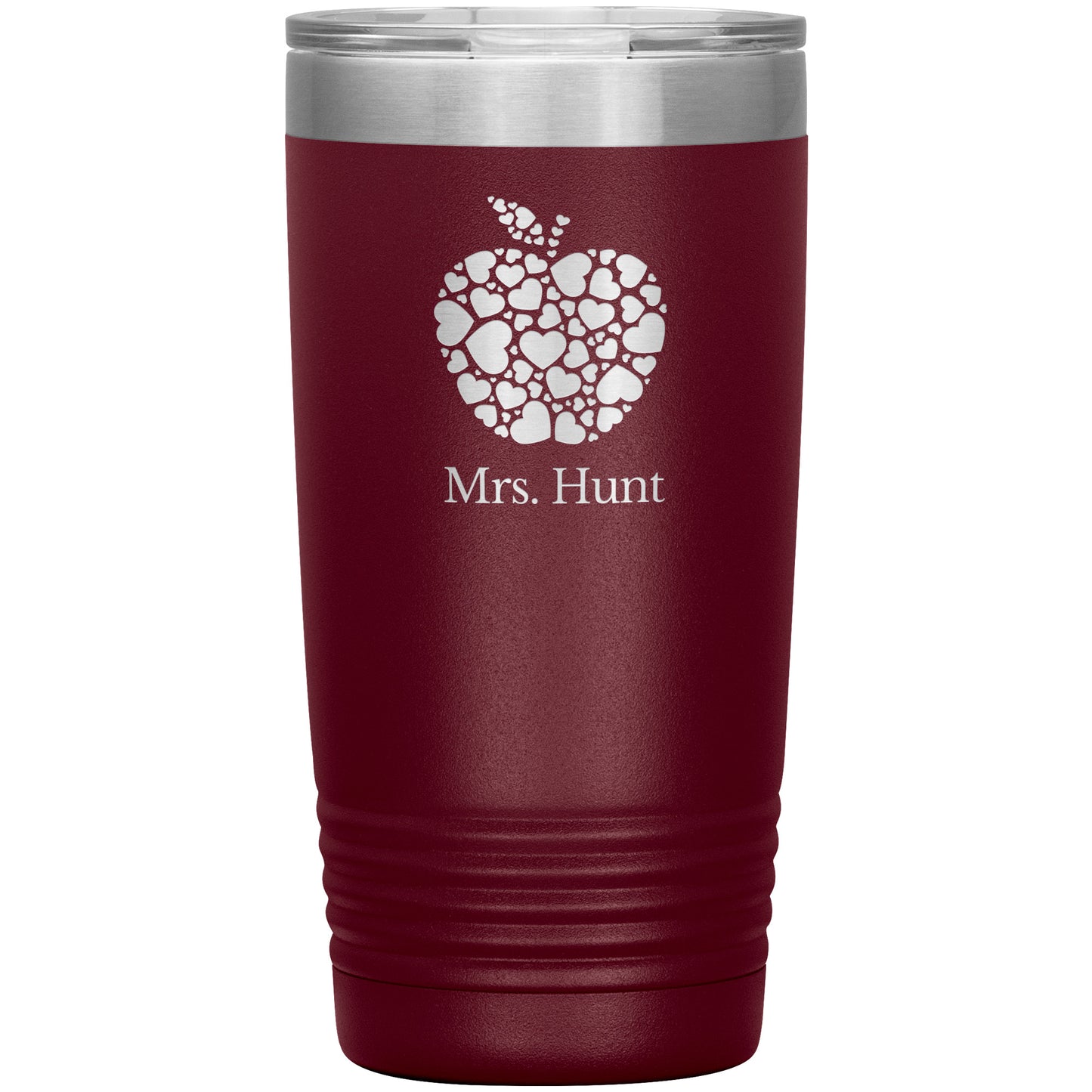 Custom Apple Heart Travel Tumbler