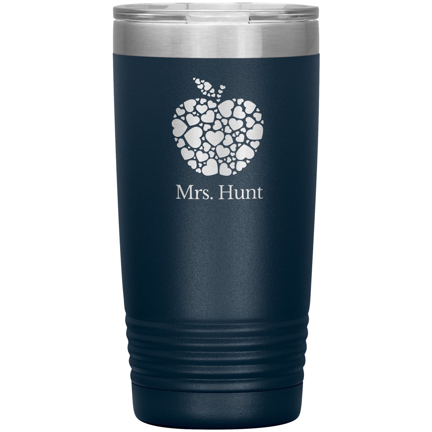 Custom Apple Heart Travel Tumbler