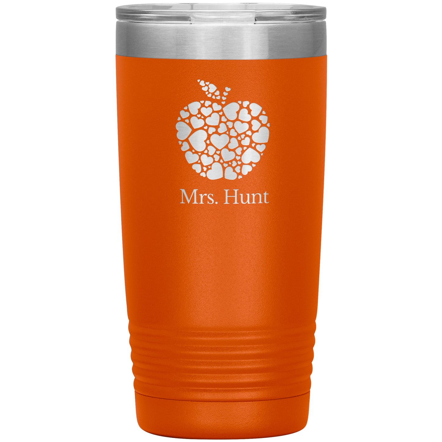 Custom Apple Heart Travel Tumbler