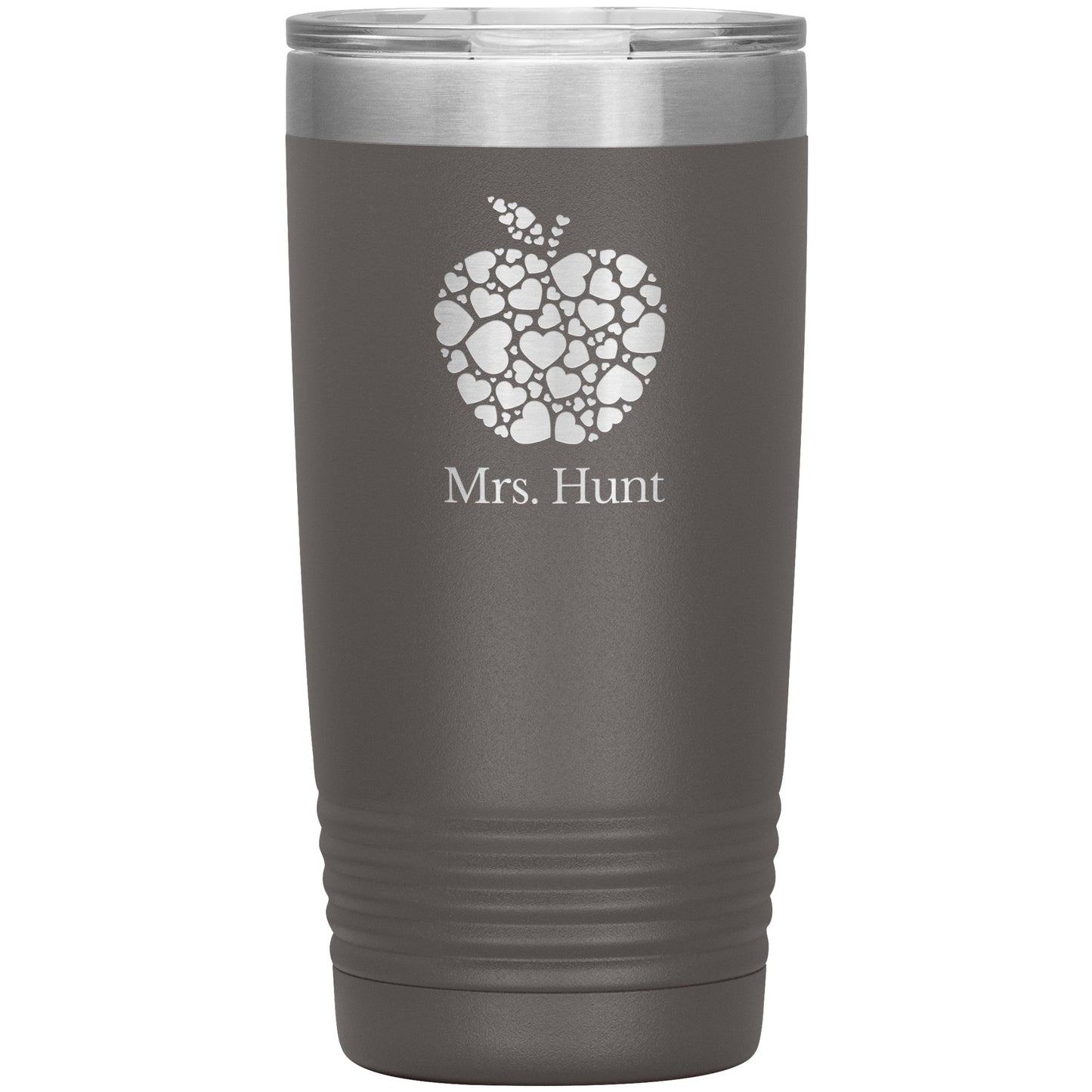 Custom Apple Heart Travel Tumbler