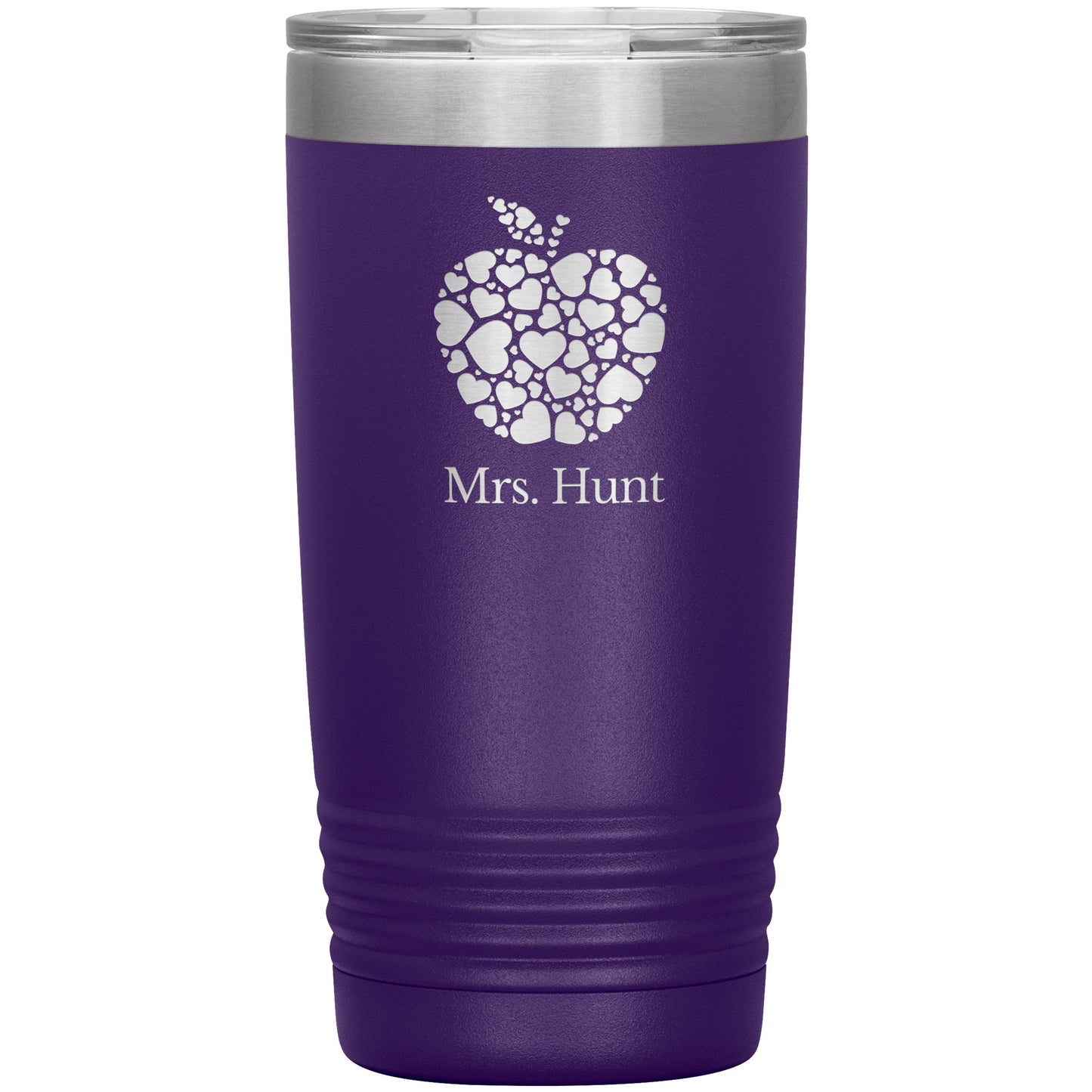 Custom Apple Heart Travel Tumbler