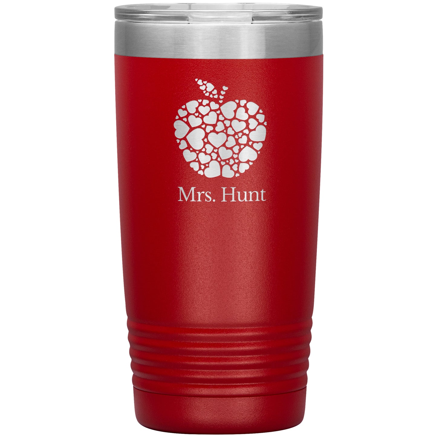 Custom Apple Heart Travel Tumbler