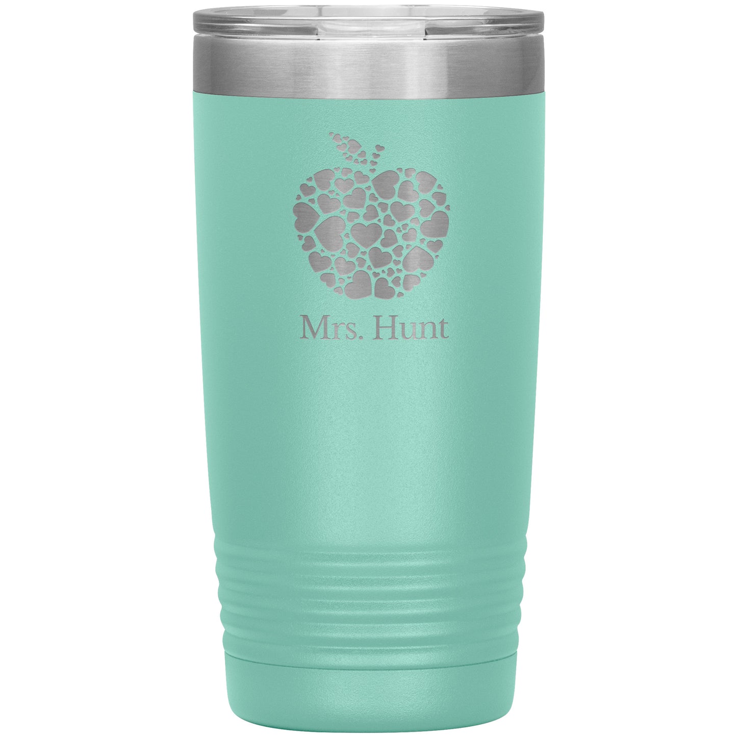 Custom Apple Heart Travel Tumbler