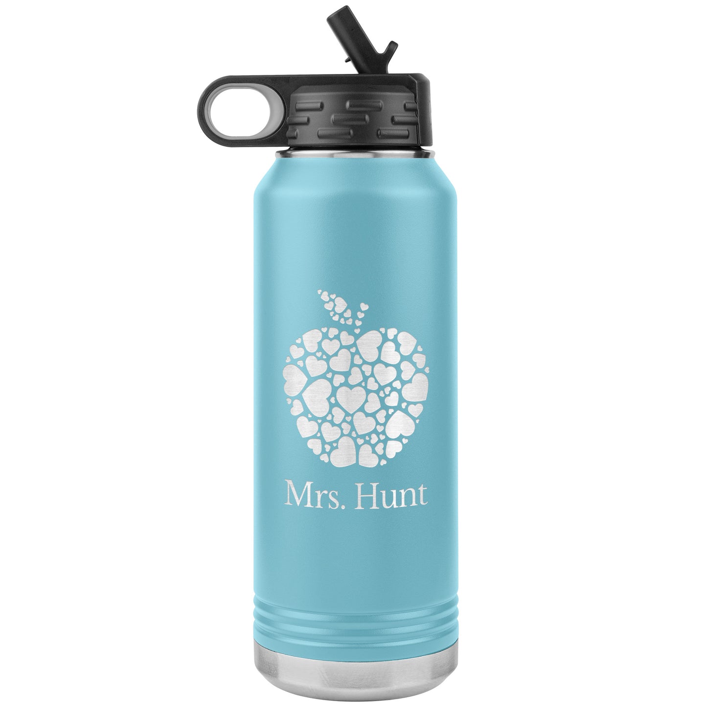 Custom Apple Heart Water Bottle Tumbler