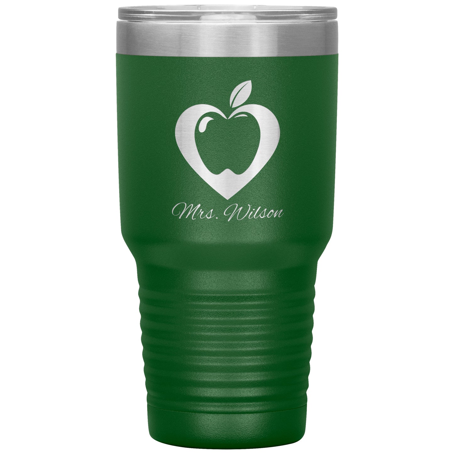 Custom Heart Apple 30oz Travel Tumbler