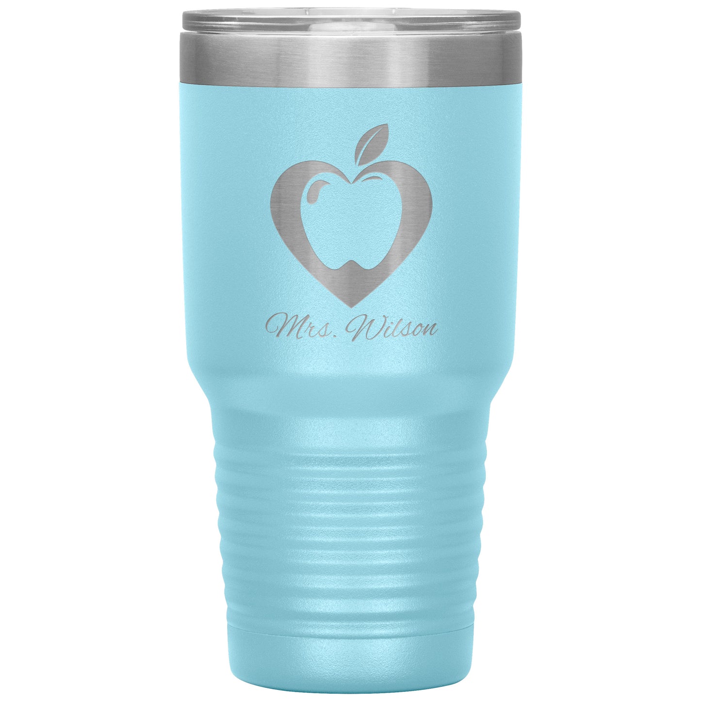 Custom Heart Apple 30oz Travel Tumbler