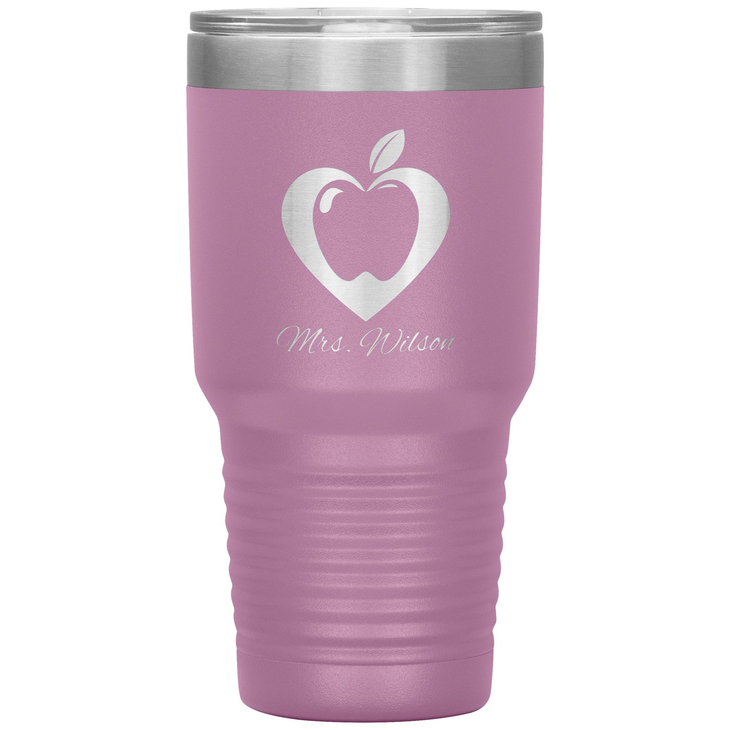 Custom Heart Apple 30oz Travel Tumbler